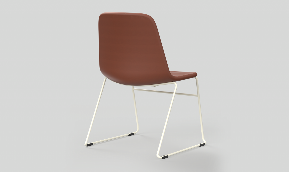 OL Sofia PU Leather Upholstered Sled Base Breakout Chair