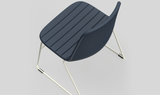 OL Sofia PU Leather Upholstered Sled Base Breakout Chair