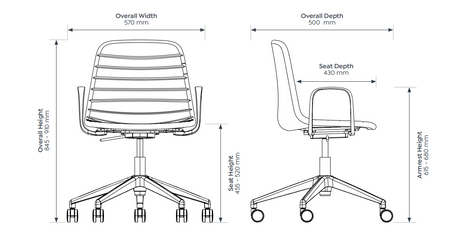 OL Sofia Fabric Upholstered Boardroom Chair with Tilt and Arm
