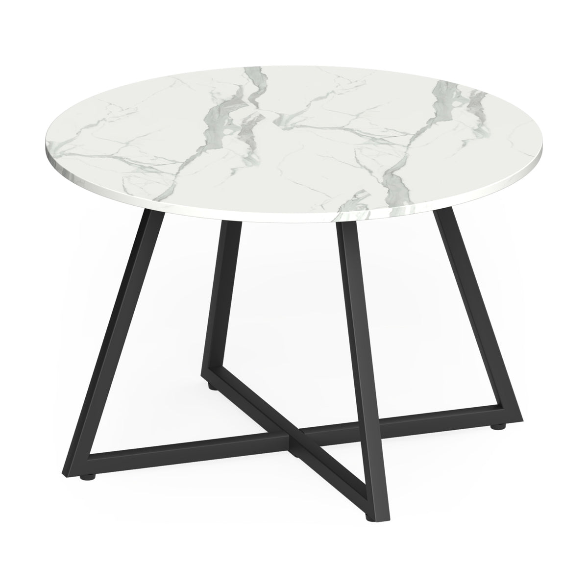 OL Sora Sintered Stone Top Metal Base Round Coffee Table