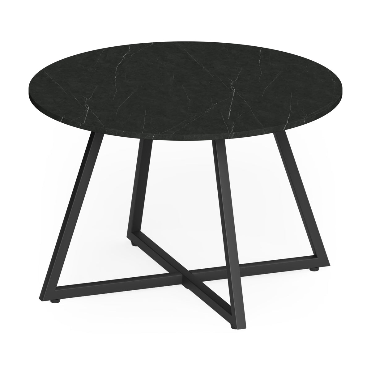 OL Sora Sintered Stone Top Metal Base Round Coffee Table