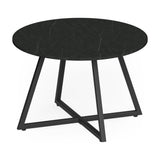 OL Sora Sintered Stone Top Metal Base Round Coffee Table