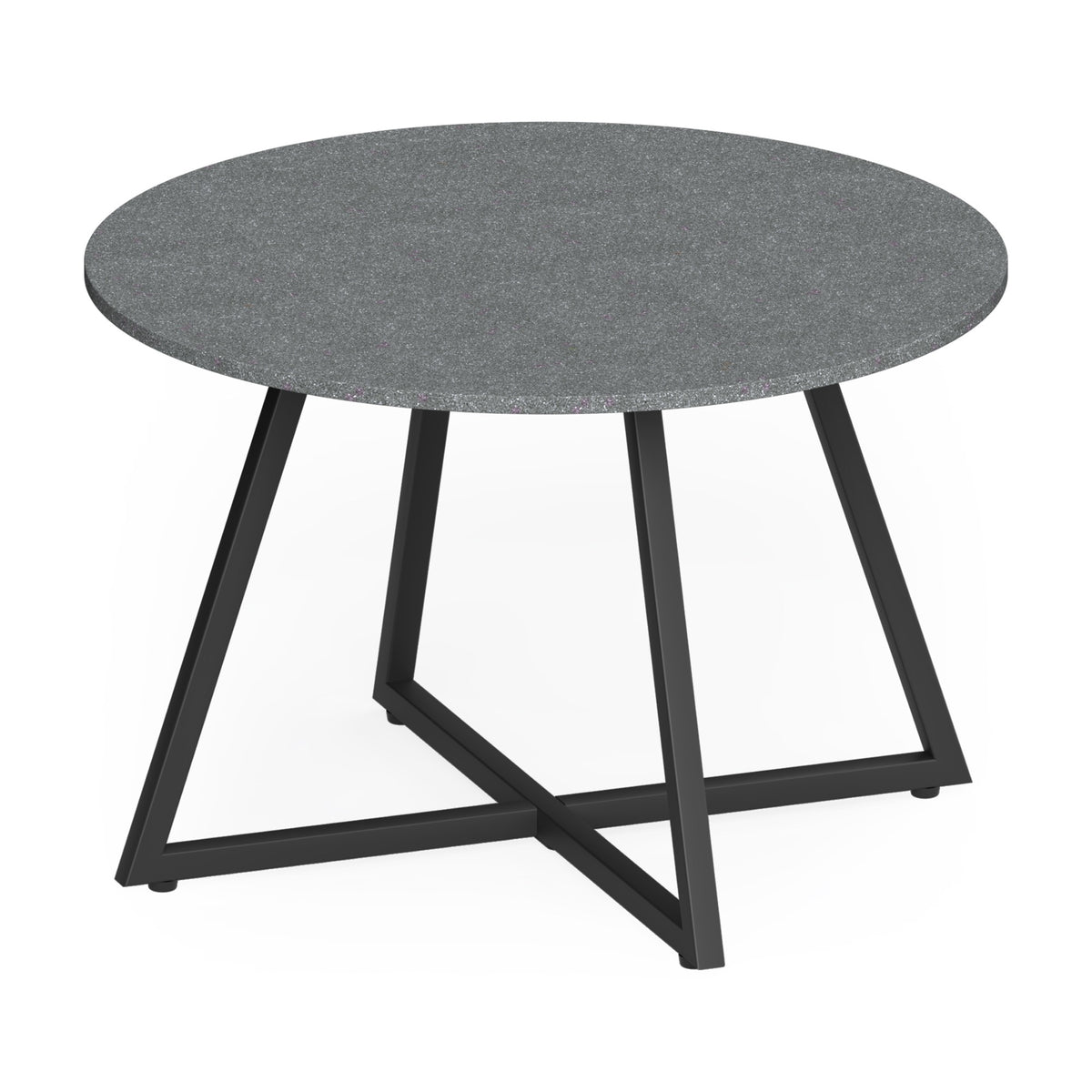 OL Sora Sintered Stone Top Metal Base Round Coffee Table