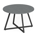 OL Sora Sintered Stone Top Metal Base Round Coffee Table