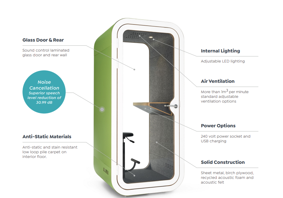 OL SpacePod Freestanding Quiet Zone - 2 User