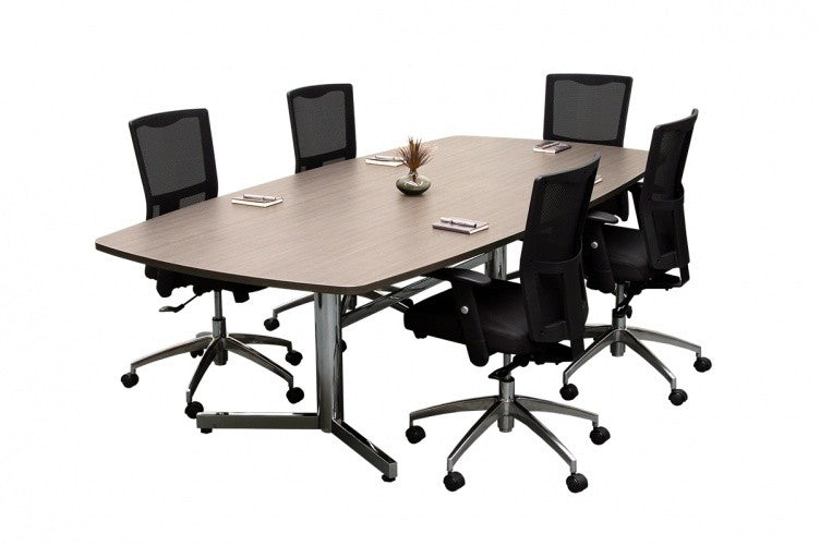 DD Supreme Boardroom Table with Polished Stainless Steel Base