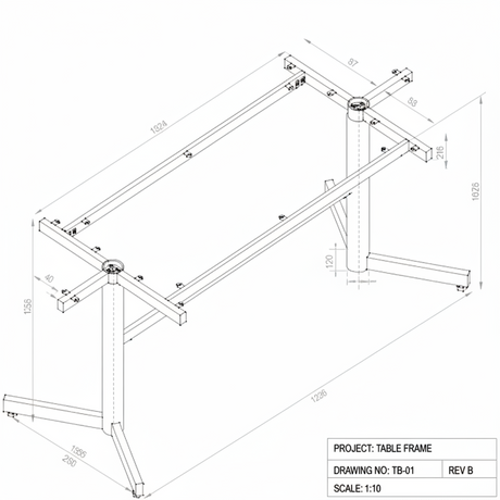 DD Supreme Metal Boardroom Table Base