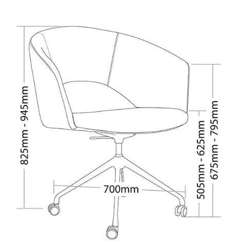 ST Time 4 Star with Castor Base Fabric Upholstered Boardroom Chair