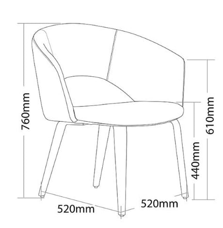 ST Time Timber Legs Fabric Upholstered Breakout Chair- Natural
