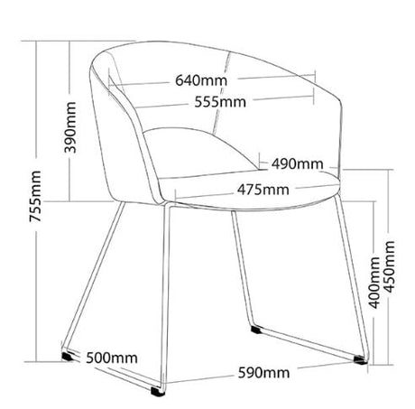 ST Time Black Sled Base Fabric Upholstered Breakout Chair