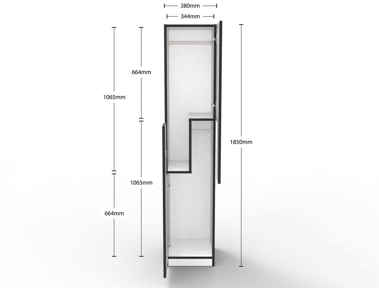 RL Step Door Melamine Locker