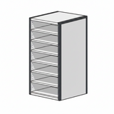 DD CC Plus 6 Open Shelves for Under Desk or On Desk