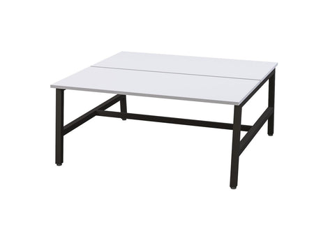 OL Axis Trestle 2 User Bench – White Top Black Frame