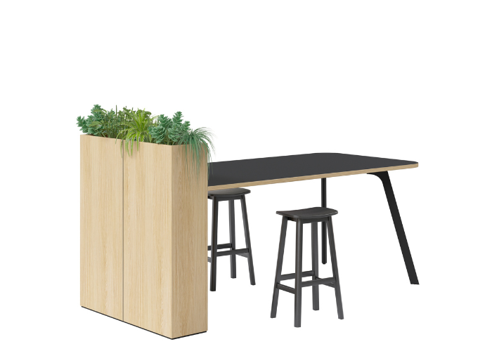 DD Toro Garden High Table with 2 Door Cupboard