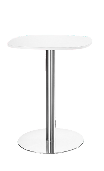 TW Disk Base Square Top Bar Table