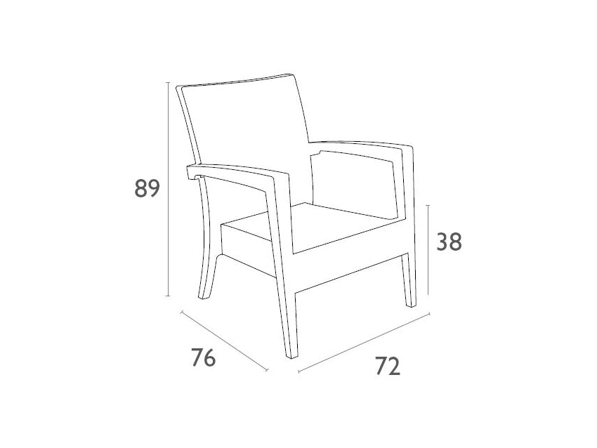 FL Tequila Hospitality Outdoor Lounge Armchair