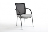 MA Tesla Fabric Upholstered Chrome 4 Leg Visitor Chair