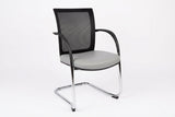 MA Tesla Stackable Chrome Cantilever Leg Visitor Armchair