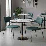 FL Tiramisu Premium Vinyl Upholstered Black Frame Function Chair