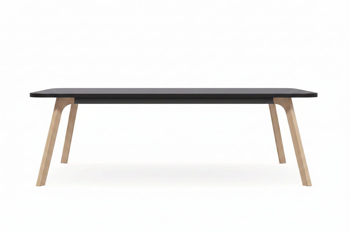 DD Toro Boardroom Table with Woodgrain Legs