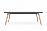 DD Toro Boardroom Table with Woodgrain Legs