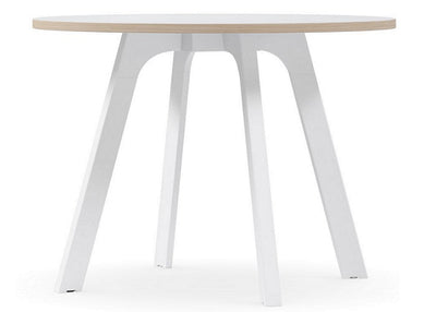 DD Toro White Base Round Meeting Table