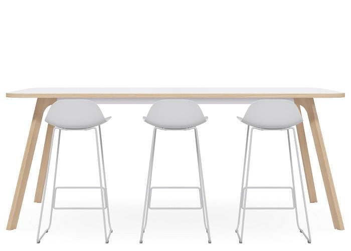 DD Toro White Base High Table