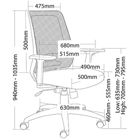 ST Trent Meshback Boardroom Chair