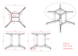 RL Typhoon Metal Base Round Meeting Table - 1500 Dia