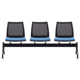 ST Vinn Mesh Back Upholstered Seat 3 Seater Beam Seating