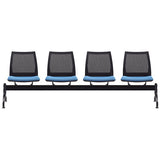 ST Vinn Mesh Back Upholstered Seat 4 Seater Beam Seating