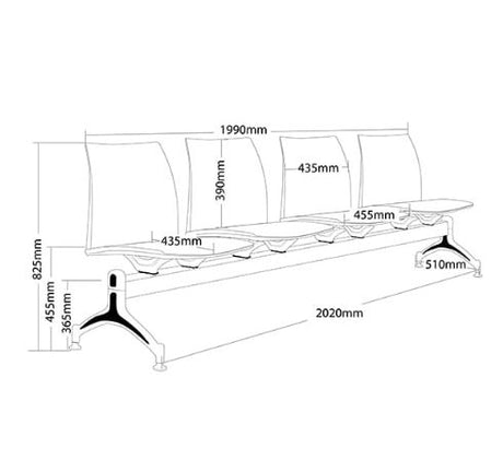ST Vinn Fabric Upholstered Beam Seating
