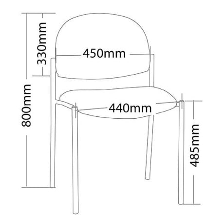 ST Vera Fabric Round Back Training Chair with Tablet Arms - Right