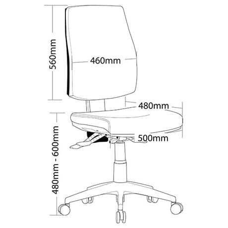 ST Virgo Fabric Upholstered High Back Task Chair