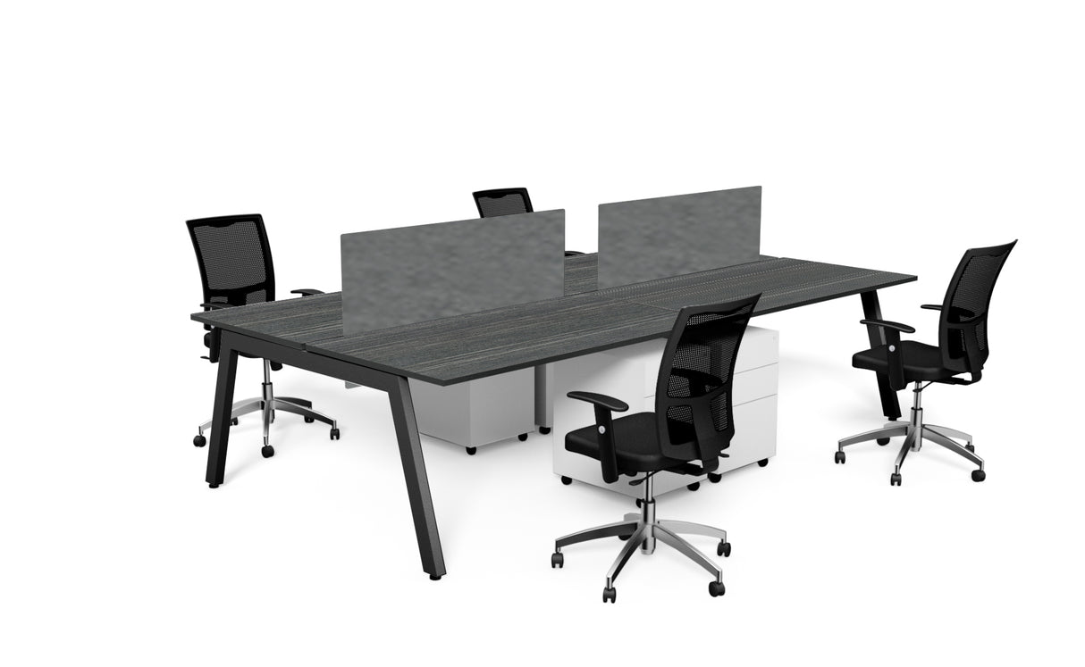 DD Vista Double Sided Workstation For 6 Person with Optic Screen