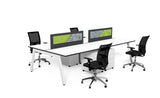 DD Vista Double Sided Workstation For 6 Person with Optic Screen