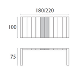 FL 9 Piece Outdoor Extendable Dining Table Setting with Panama Rattan Armchair