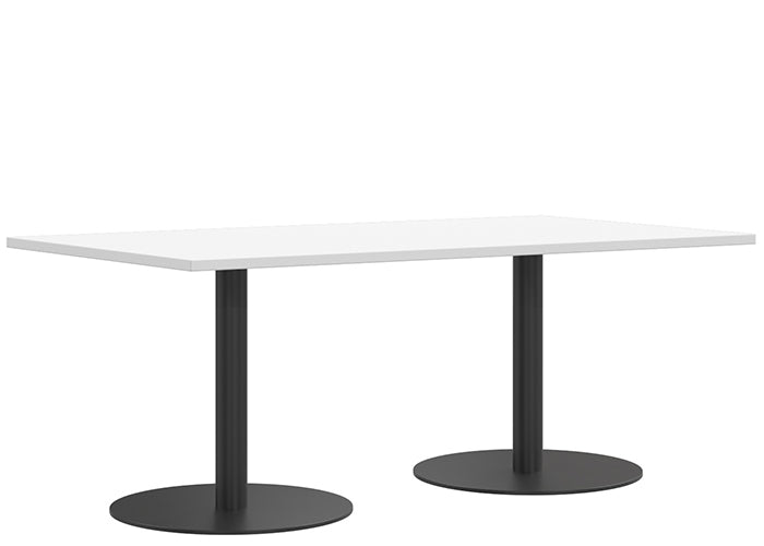 DD Verse Double Black Metal Leg Meeting Table