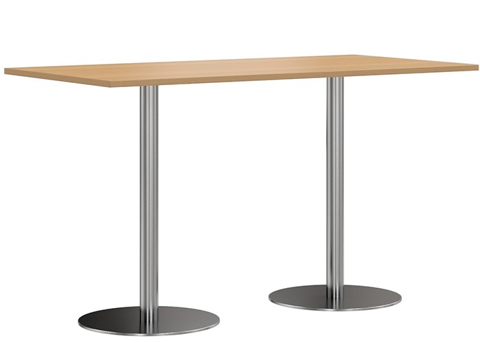 DD Verse Polished Stainless Steel Base High Table