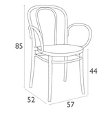 FL Victor XL Hospitality Stackable Outdoor Armchair