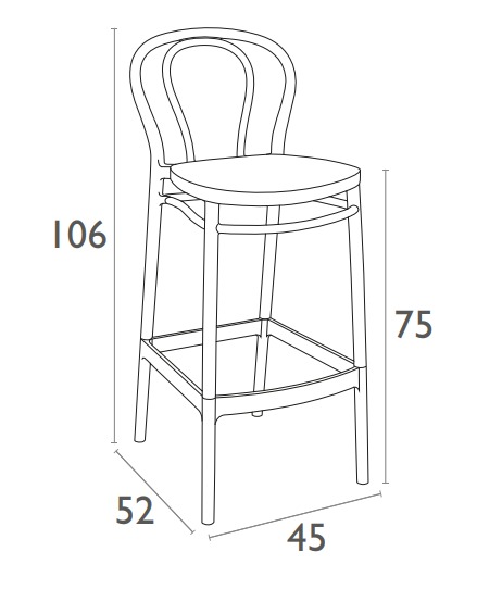 FL 5 Piece Outdoor Bar Table Setting with Victor Barstool