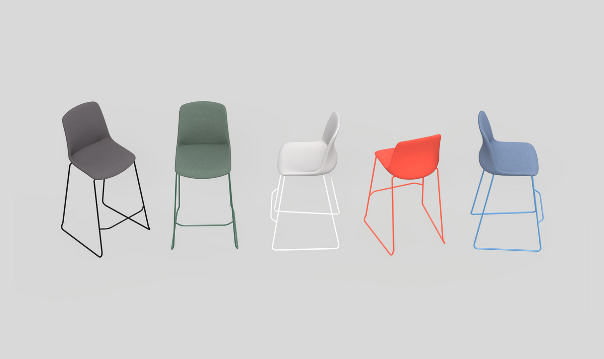 OL Vista Rise Sled Base Fabric Upholstered Hospitality High Chair