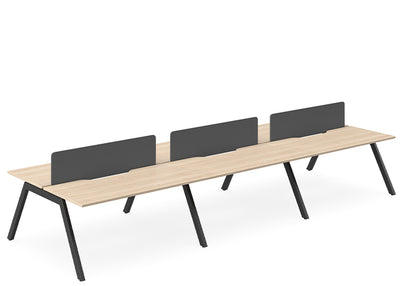 DD Vista Double Sided Workstation For 6 Person with Sonic Screen