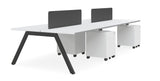 DD Vista Double Sided Workstation For 4 Person with Sonic Screen