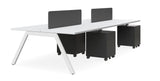 DD Vista Double Sided Workstation For 4 Person with Sonic Screen