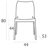 FL Vita Hospitality Outdoor Stackable Chair