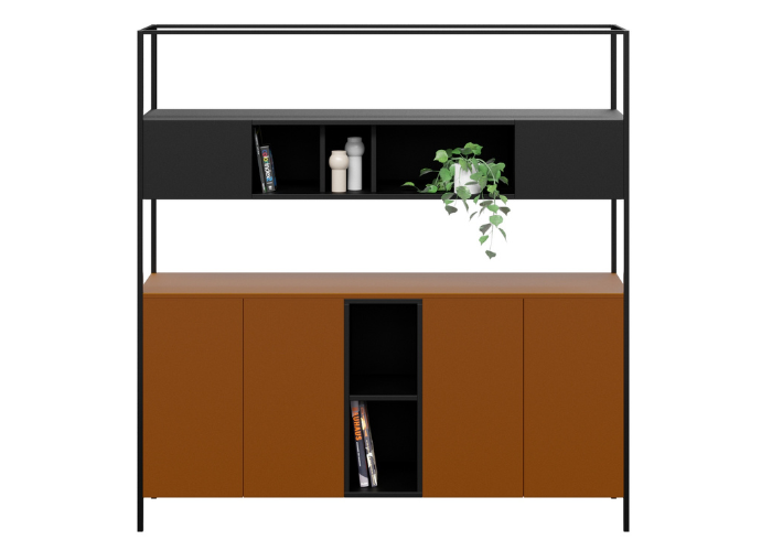 DD Vue Welded Framed 4 Door Display Unit With Storage