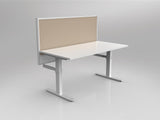 OL Studio50 Deskmount Screens Panel - Breath Fabric with White Frame - 600mm Height