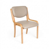 MA Woodtech Fabric or Vinyl Upholstered Stackable Visitor Chair