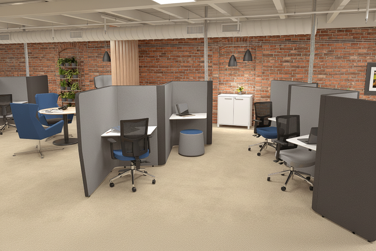 OL Motion Zip 6 User Desk Based Space